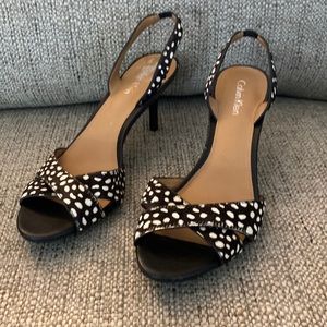 Calvin Klein Animal Print Slingback Sandal